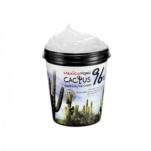 Успокаивающий гель крем с экстрактом мексиканского кактуса "Skinion Mexico nopal cactus 96% soothing gel cream"