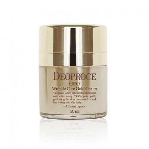 Омолаживающий крем для лица с золотом "Deoproce Geo Wrinkle Care Gold Cream"