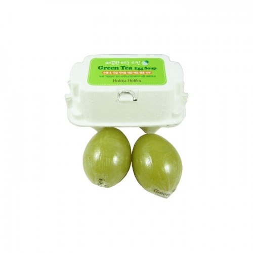 Косметическое мыло с зеленым чаем "Holika Holika Green Tea Egg Soap"
