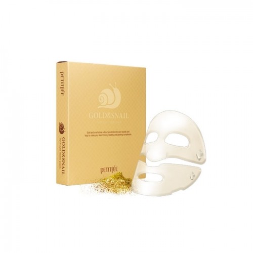 Гидрогелевая маска с муцином улитки и коллоидным золотом Petitfee Gold & Snail Hydrogel Mask Pack