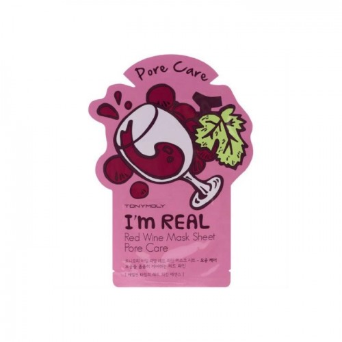 Тканевая маска с экстрактом красного вина "I'm Real Red Wine Mask Sheet"